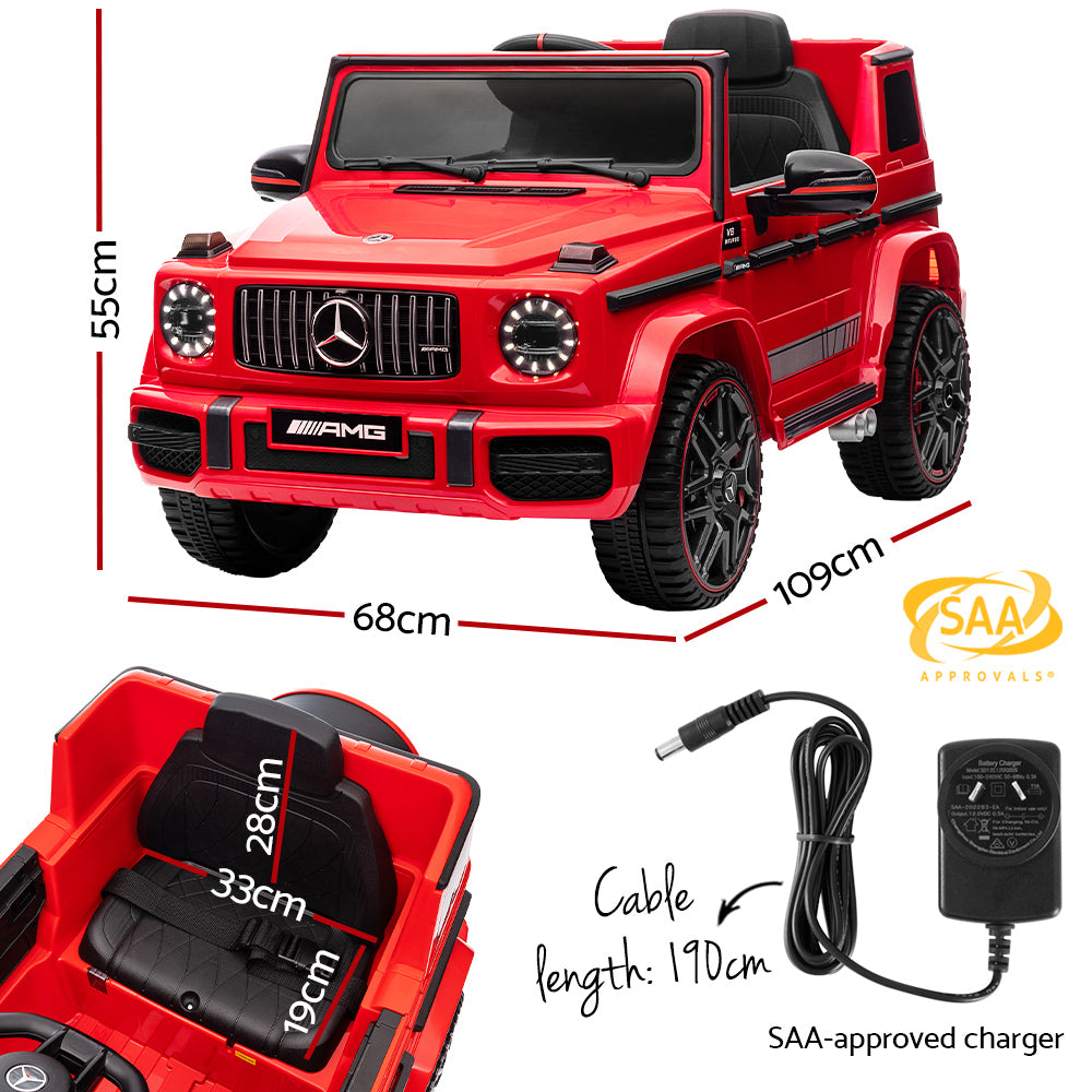 Mercedes-Benz AMG G63 Kids Electric Ride On Car Red Remote Control
