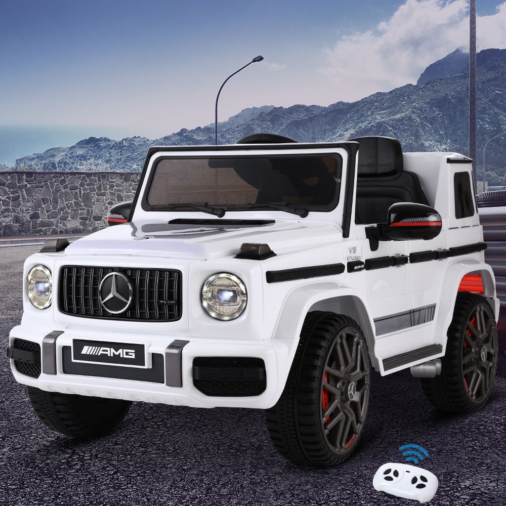 Mercedes-Benz AMG G63 Kids Electric Ride-On Car Remote White