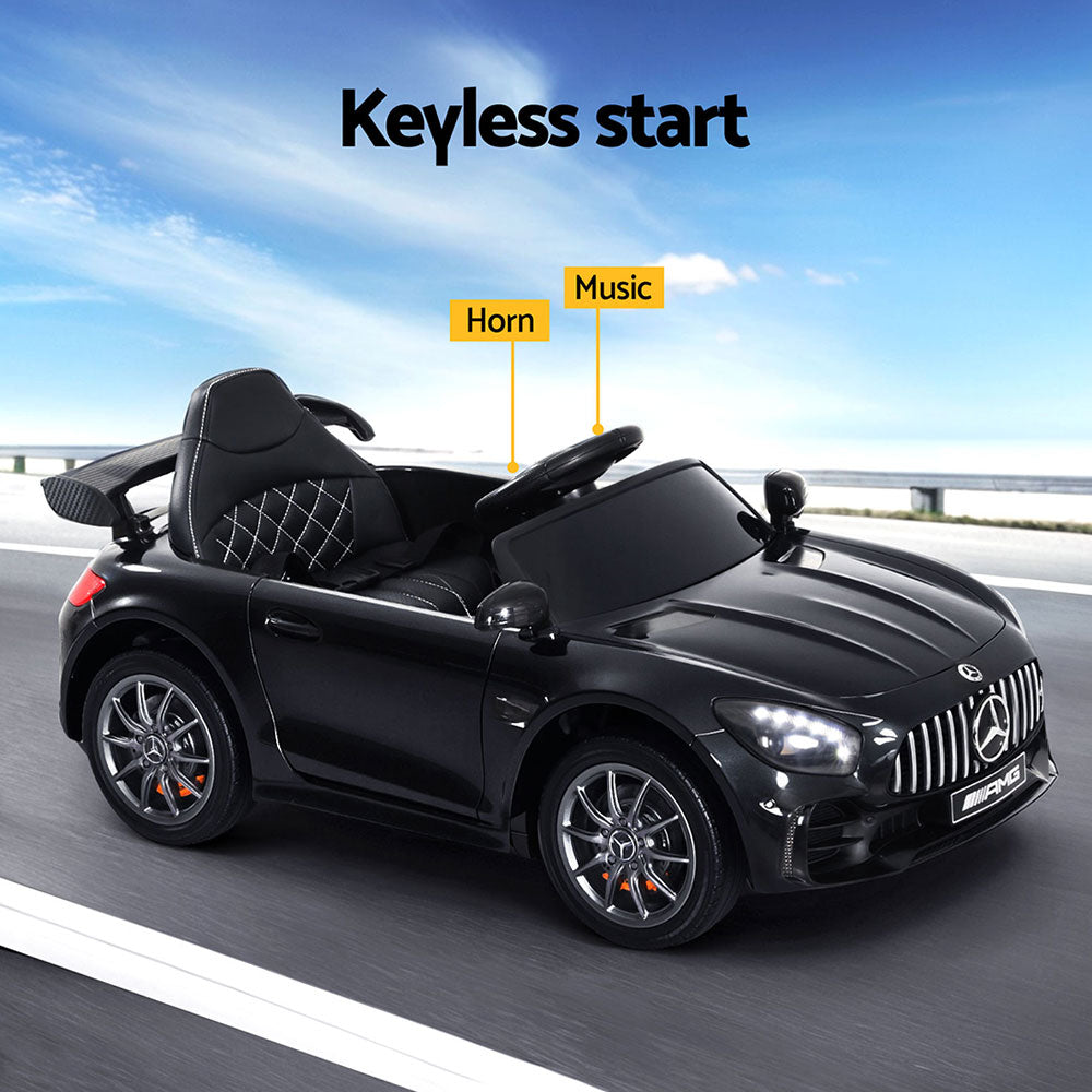 Mercedes-Benz AMG GTR Kids Electric Ride-On Car Black Remote-Controlled