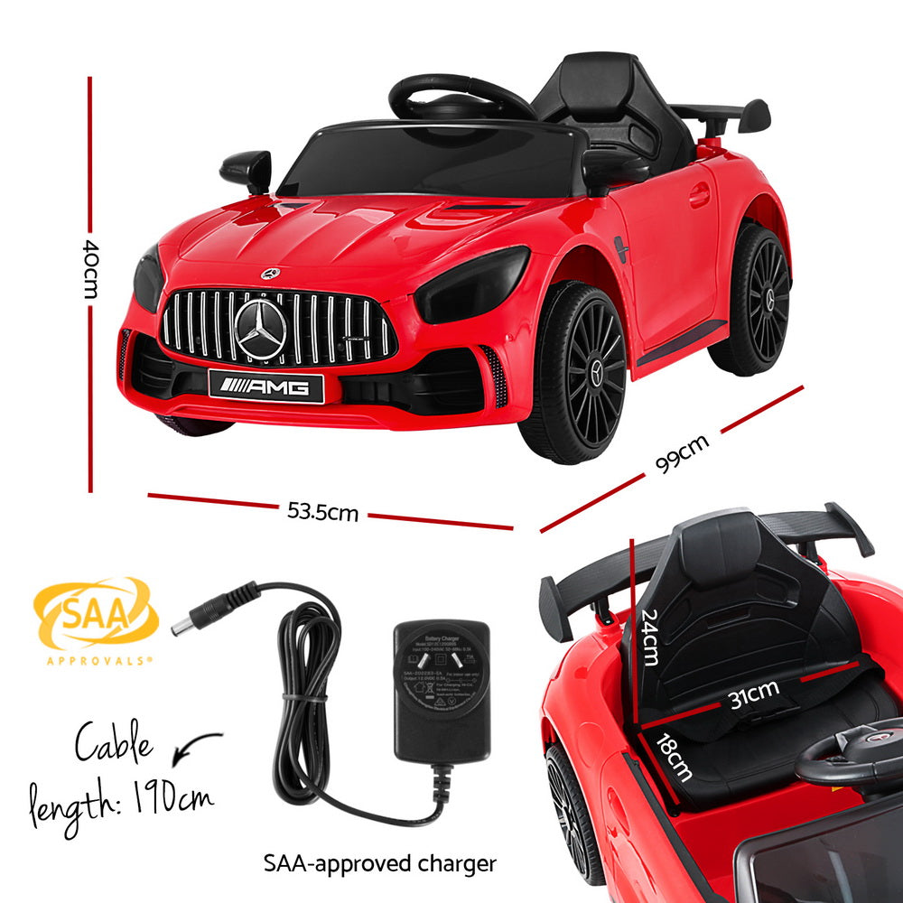 Mercedes-Benz AMG GTR Kids Electric Ride-On Car Remote Red