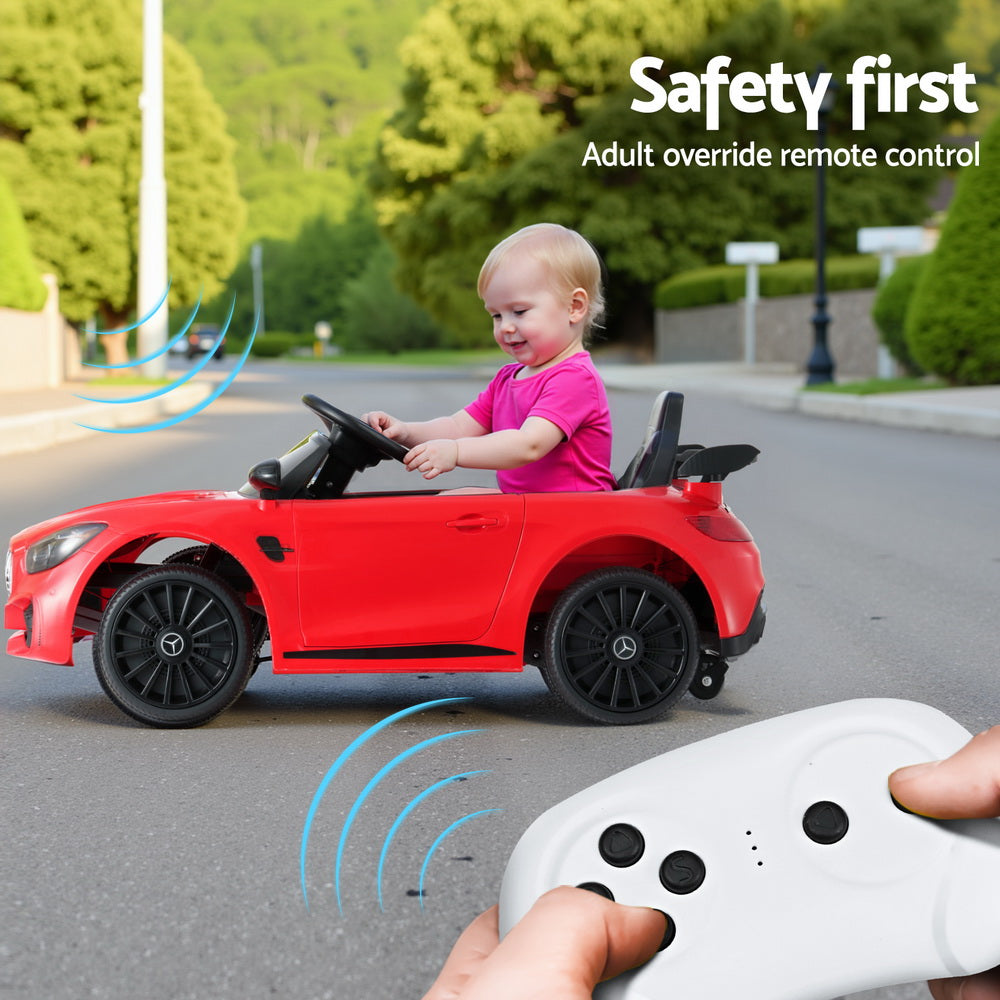 Mercedes-Benz AMG GTR Kids Electric Ride-On Car Remote Red