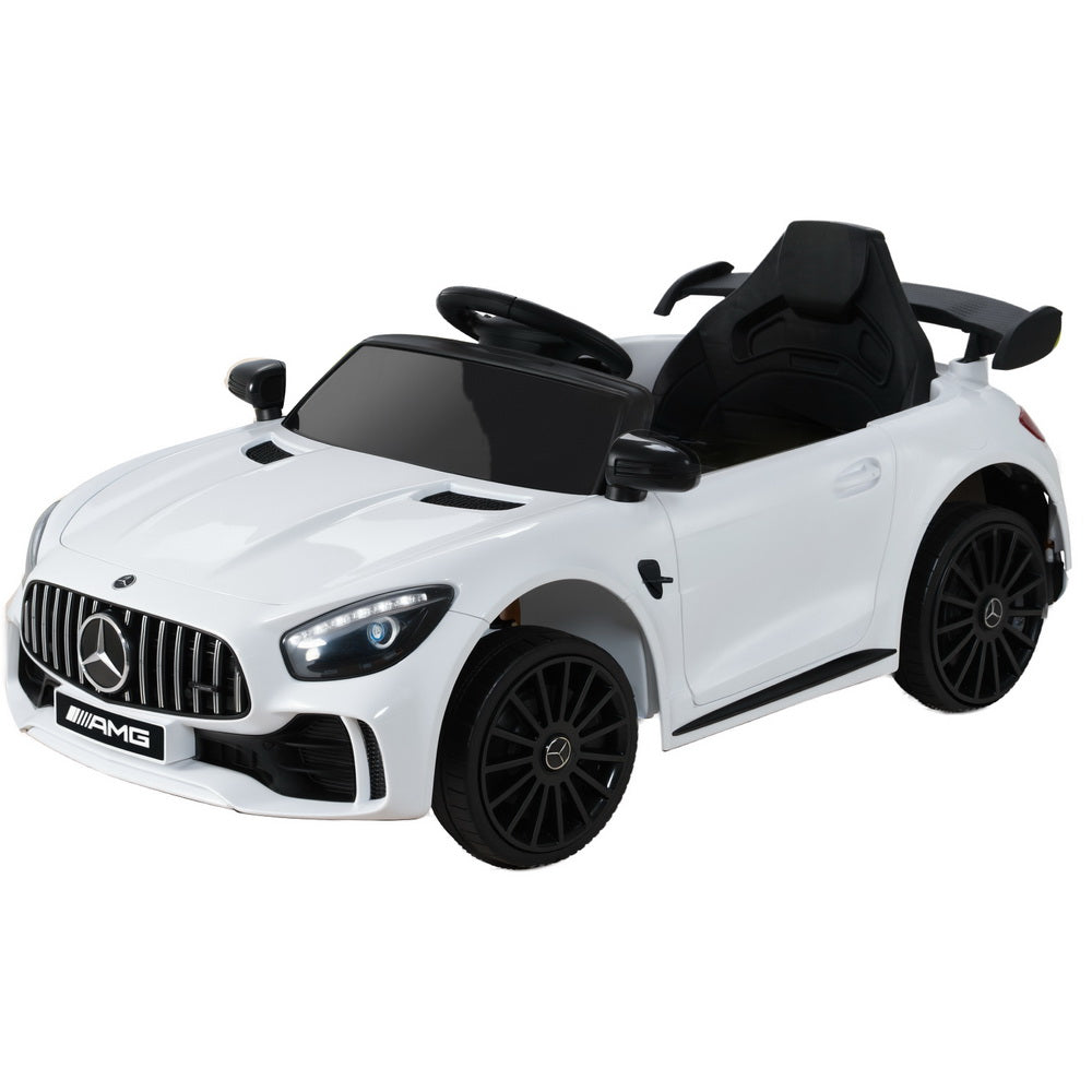 Mercedes-Benz AMG GTR Kids Electric Ride-On Car Remote White