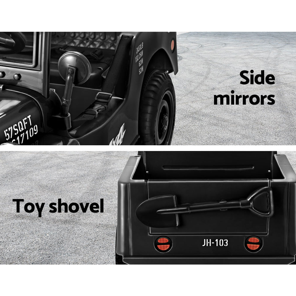 Rigo Kids Electric Jeep 12V Remote Control Black
