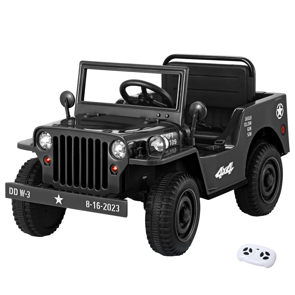 Rigo Kids Electric Jeep 12V Remote Control Black