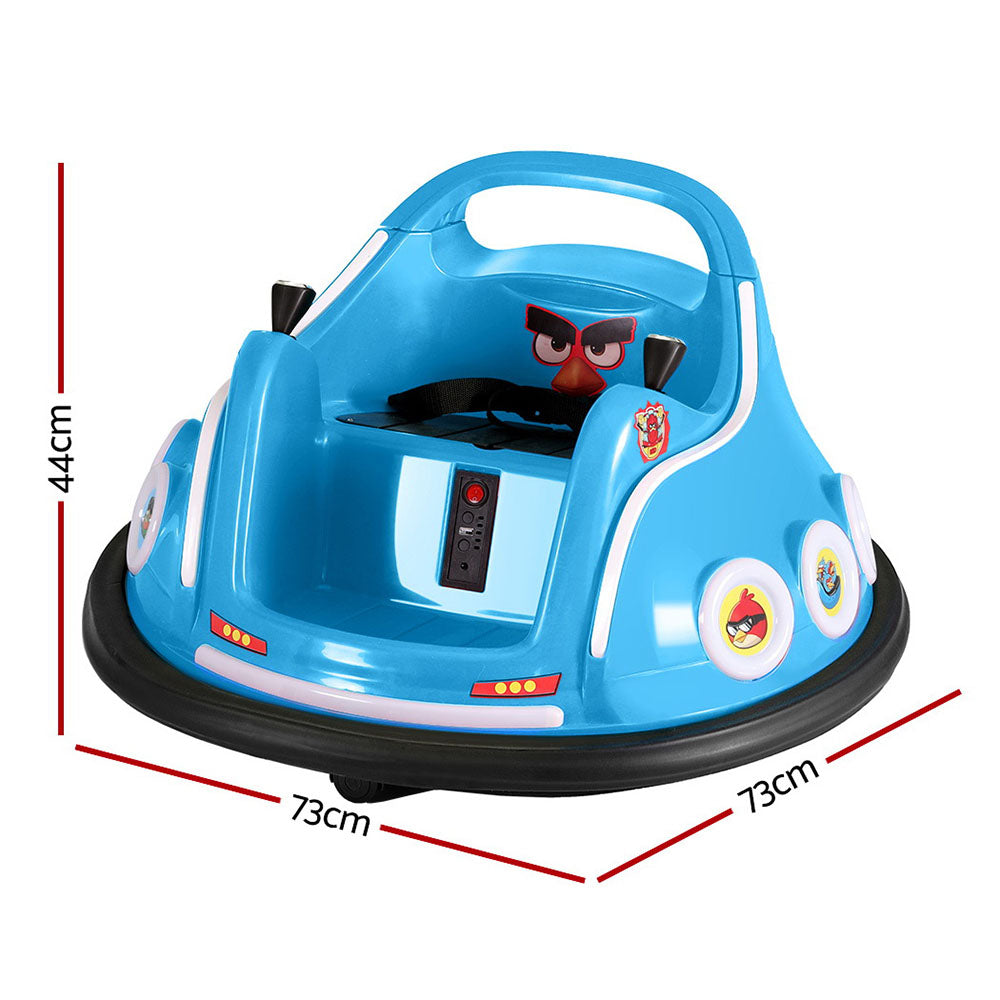 Rigo Kids Electric Bumper Car Blue Angry Birds Stickers Remote Control