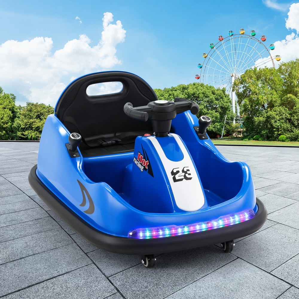 Rigo Kids Ride On Bumper Car 6V Electric Remote Control Blue