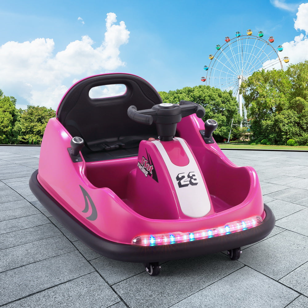 Rigo Kids Ride On Bumper Car 6V Electric Remote Control Pink