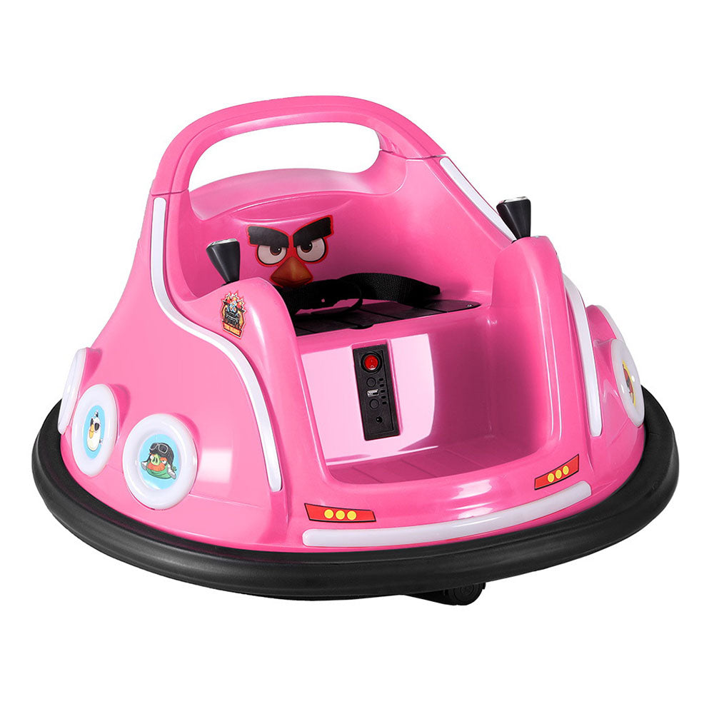 Rigo Kids Electric Bumper Car Pink Angry Birds Stickers Remote Control