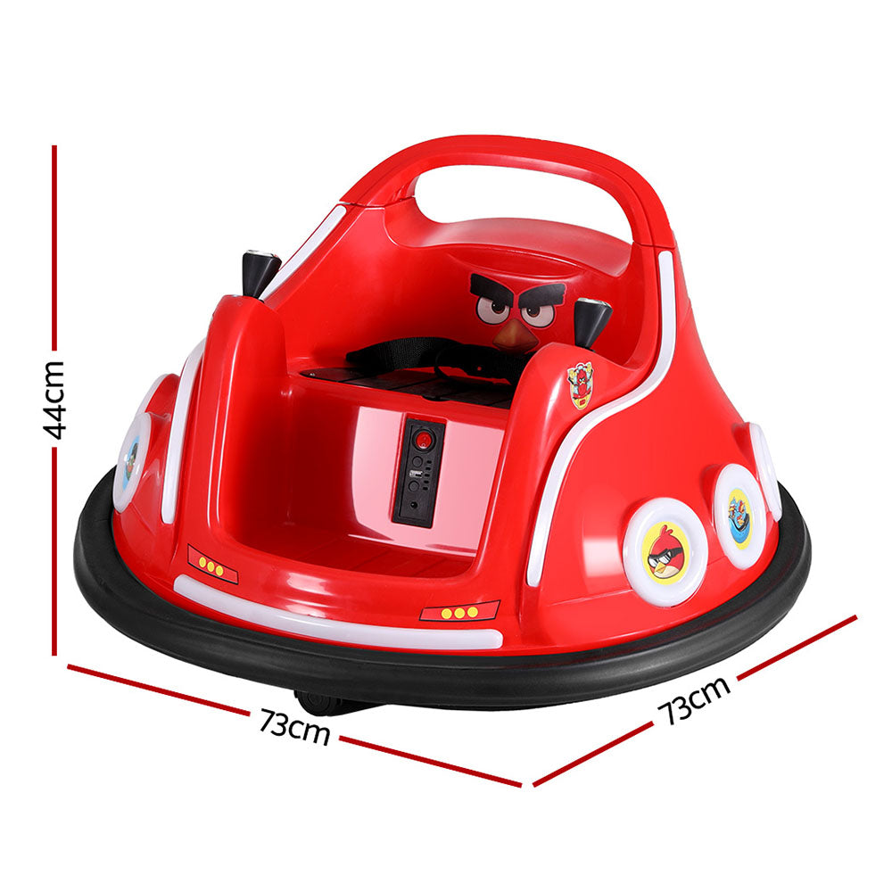 Rigo Kids Electric Bumper Car 360° Rotation Remote Red Angry Birds Stickers
