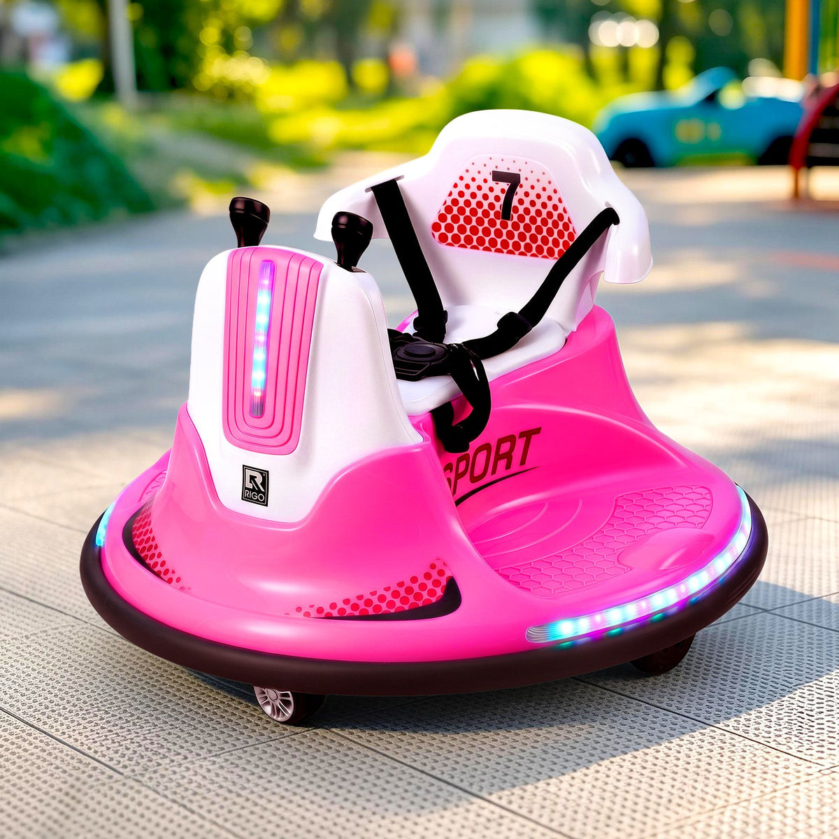 Rigo Kids Bumper 12V Ride On Car with Remote Control Pink