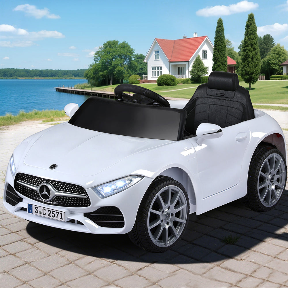 Kids 12V Electric Ride On Car with Remote Control, White