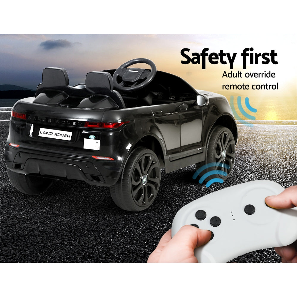 Land Rover Evoque Kids Electric Ride-On Car 12V Remote Black