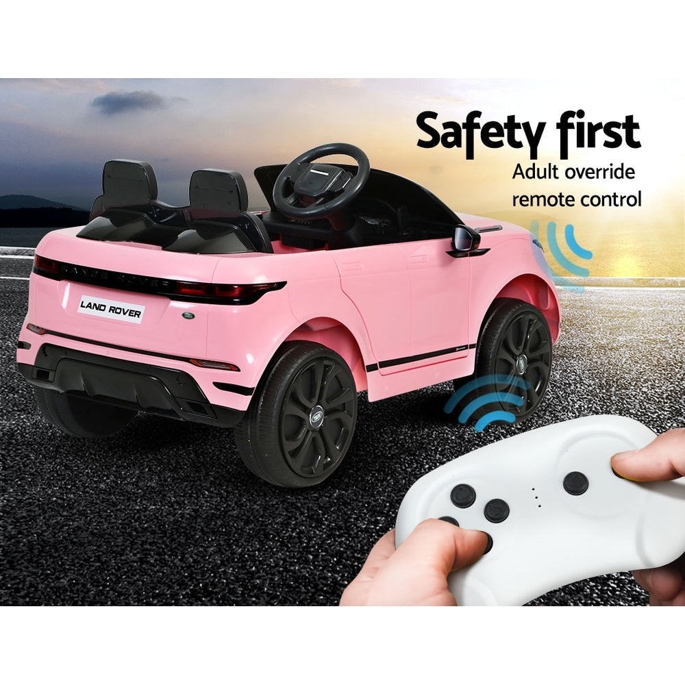 Land Rover Evoque Kids Electric Ride-On Car 12V Remote Pink
