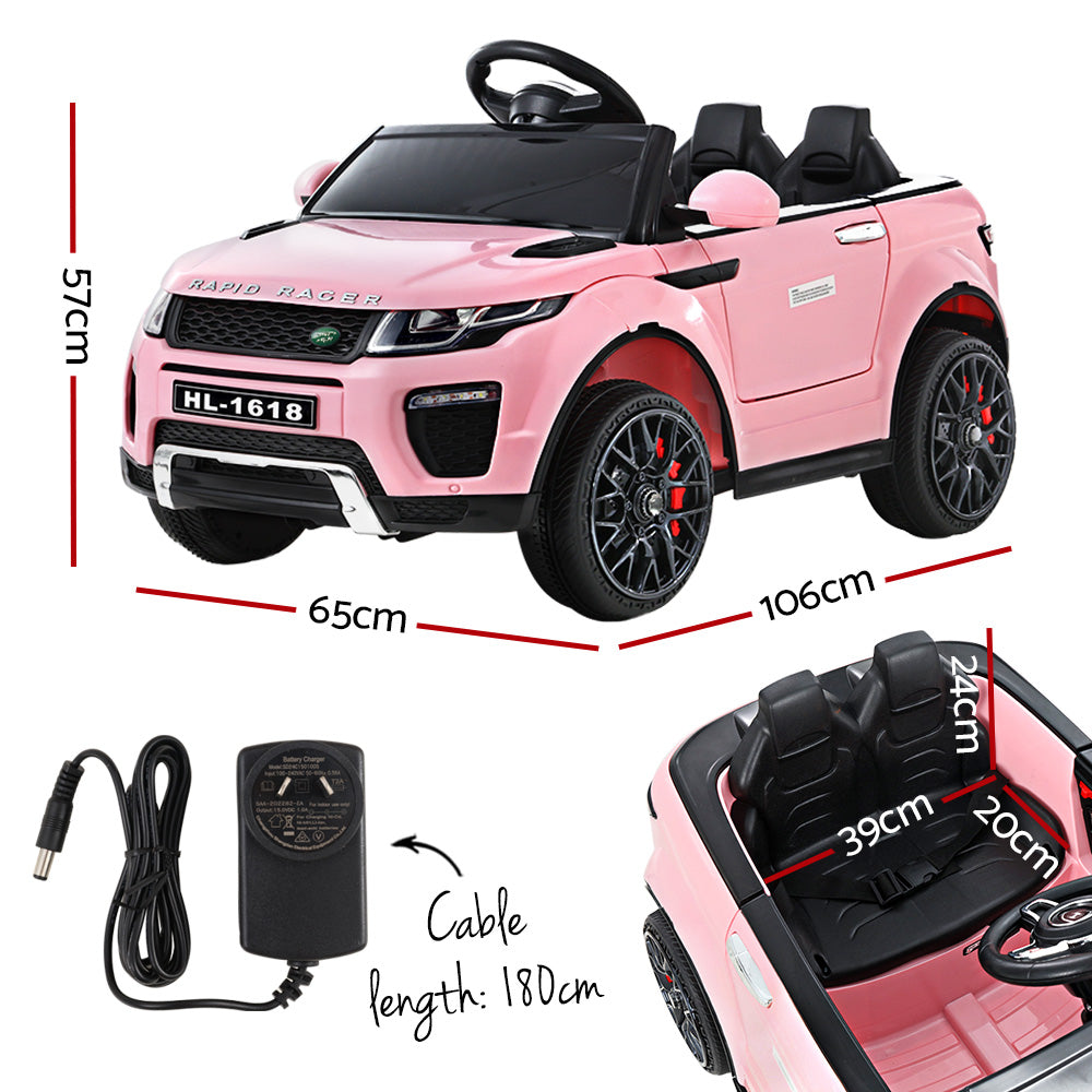 Rigo Kids 12V Electric Ride On Car Pink Remote-Controlled Range Rover-Inspired