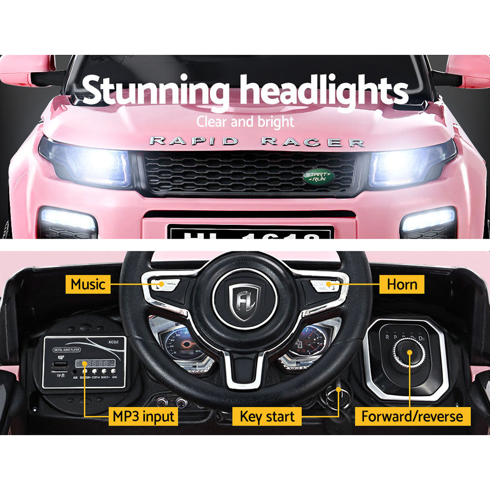 Rigo Kids 12V Electric Ride On Car Pink Remote-Controlled Range Rover-Inspired