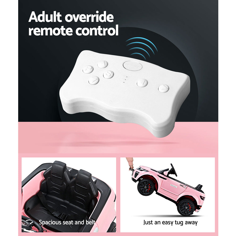 Rigo Kids 12V Electric Ride On Car Pink Remote-Controlled Range Rover-Inspired