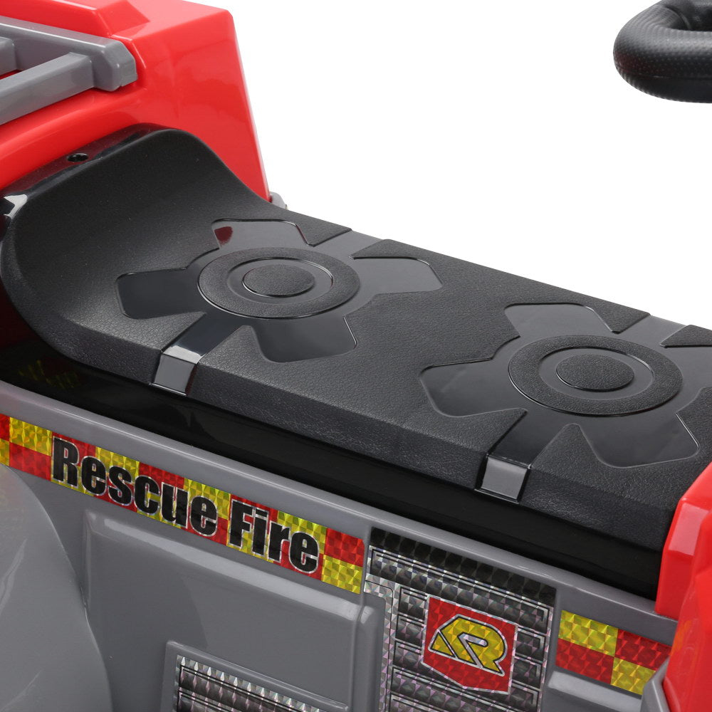Rigo 6V Kids Electric Fire Engine Ride-On Car Red