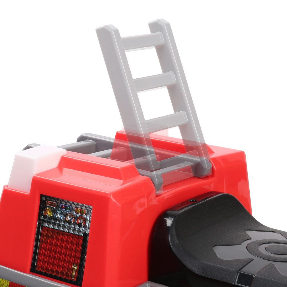 Rigo 6V Kids Electric Fire Engine Ride-On Car Red