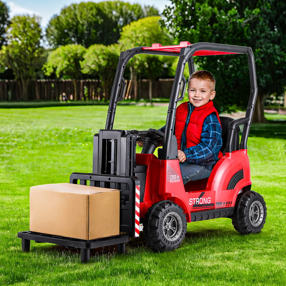 Rigo Kids 12V Electric Ride On Forklift Loader Red