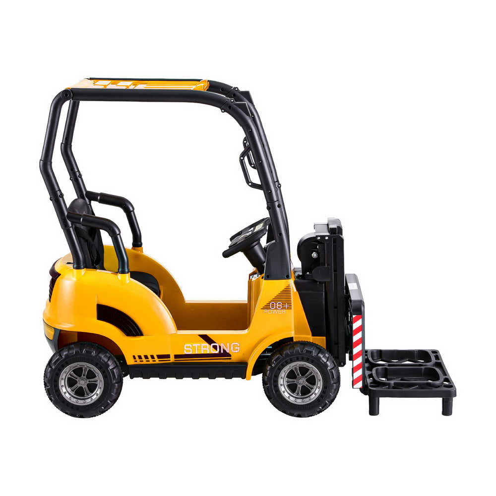 Rigo 12V Kids Electric Ride On Forklift Loader Yellow