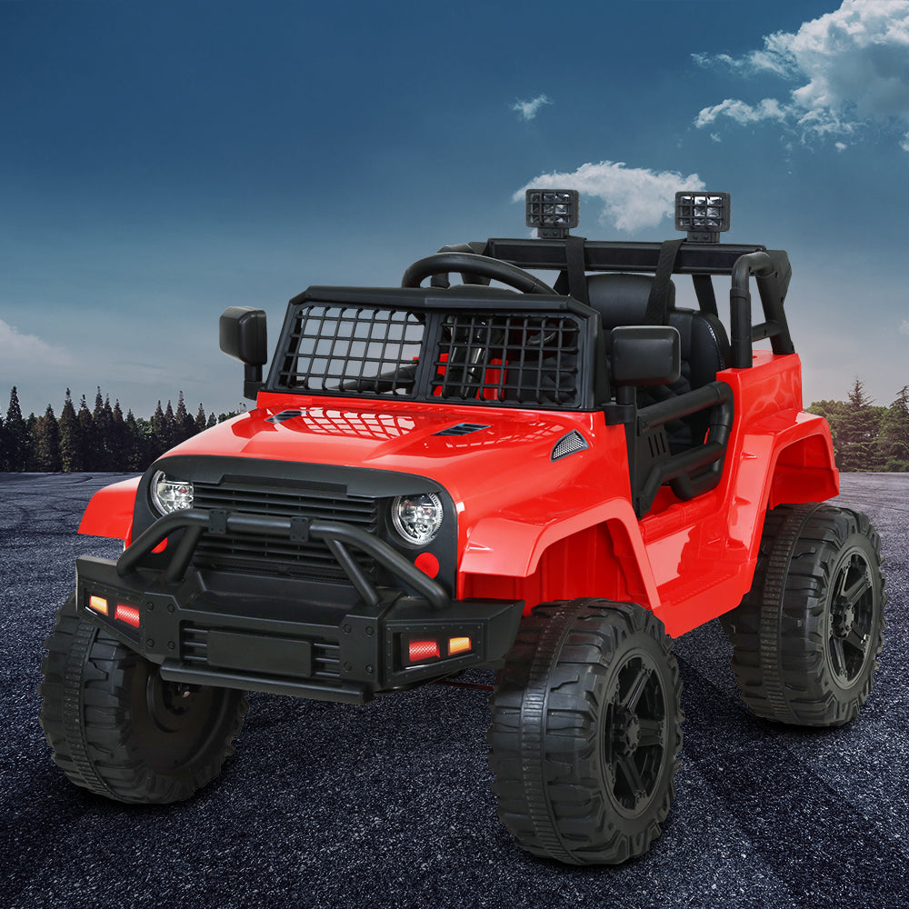 Rigo Kids 12V Electric Ride On Jeep Toy Car Remote Red