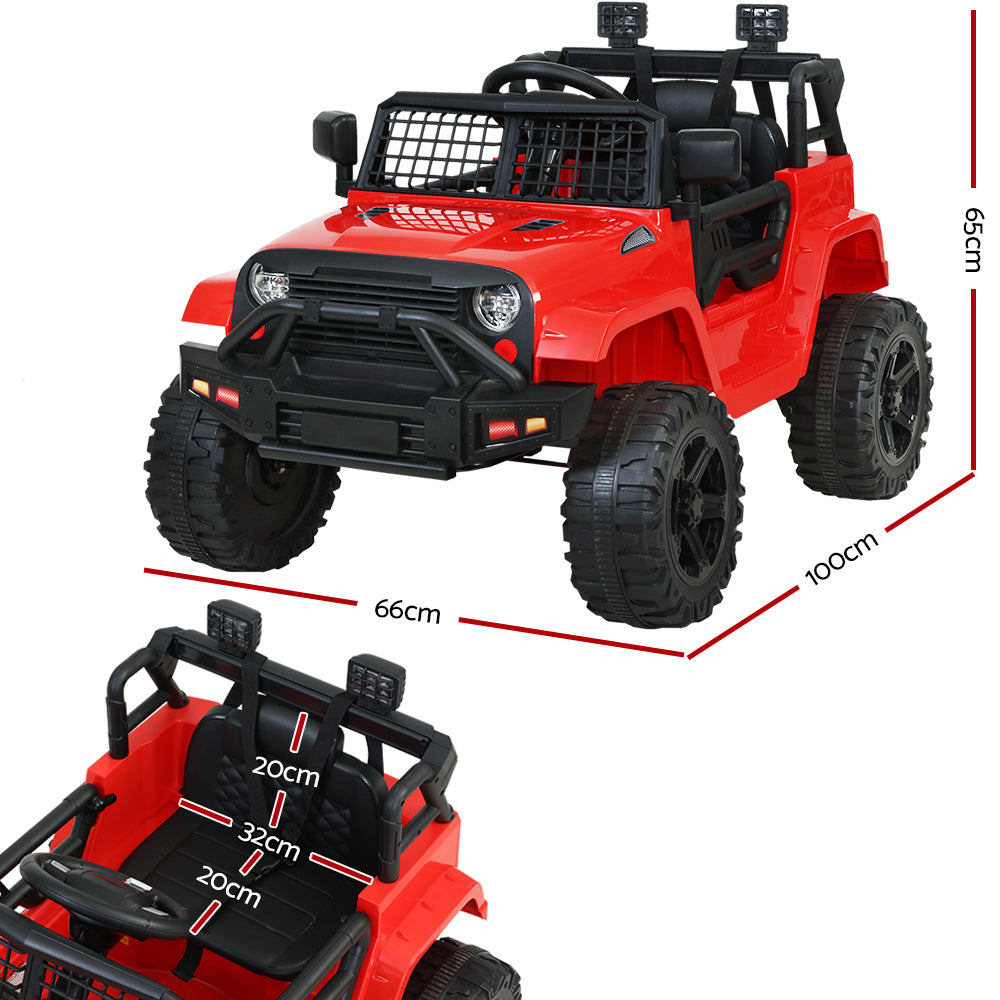 Rigo Kids 12V Electric Ride On Jeep Toy Car Remote Red