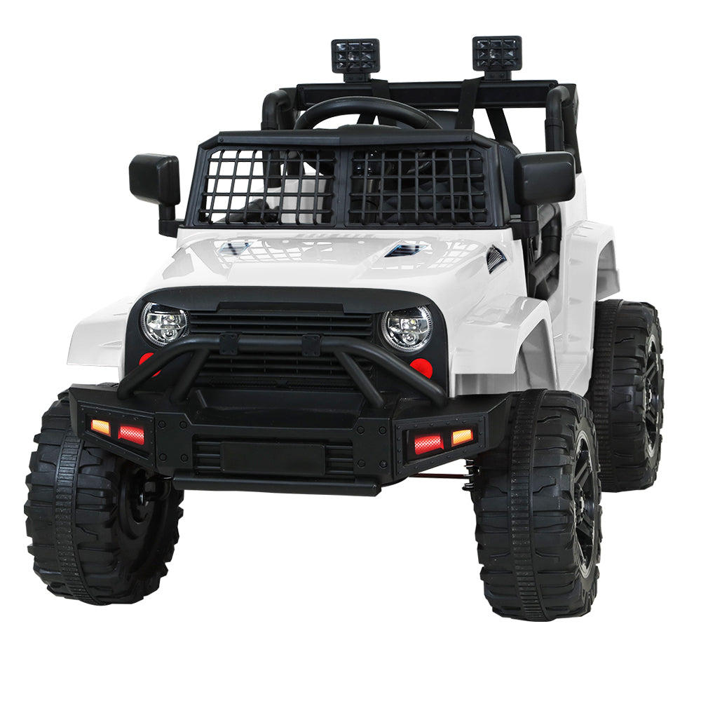 Rigo Kids 12V Electric Ride On Jeep Toy Car Remote White
