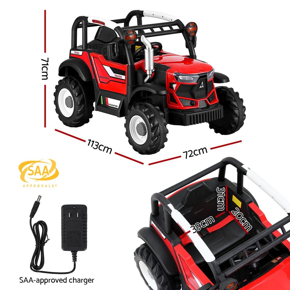 Rigo Kids 12V Electric Ride On Jeep Remote Red