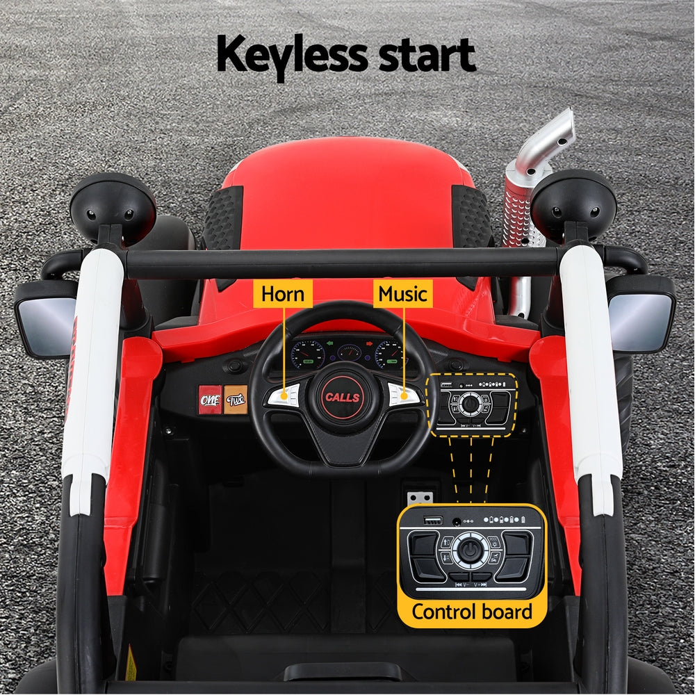 Rigo Kids 12V Electric Ride On Jeep Remote Red
