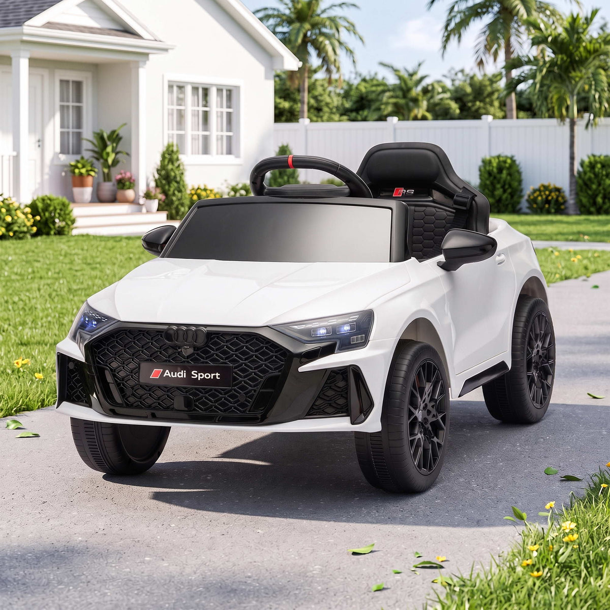 Audi RS3 Kids Ride On Car 12V Remote Control White