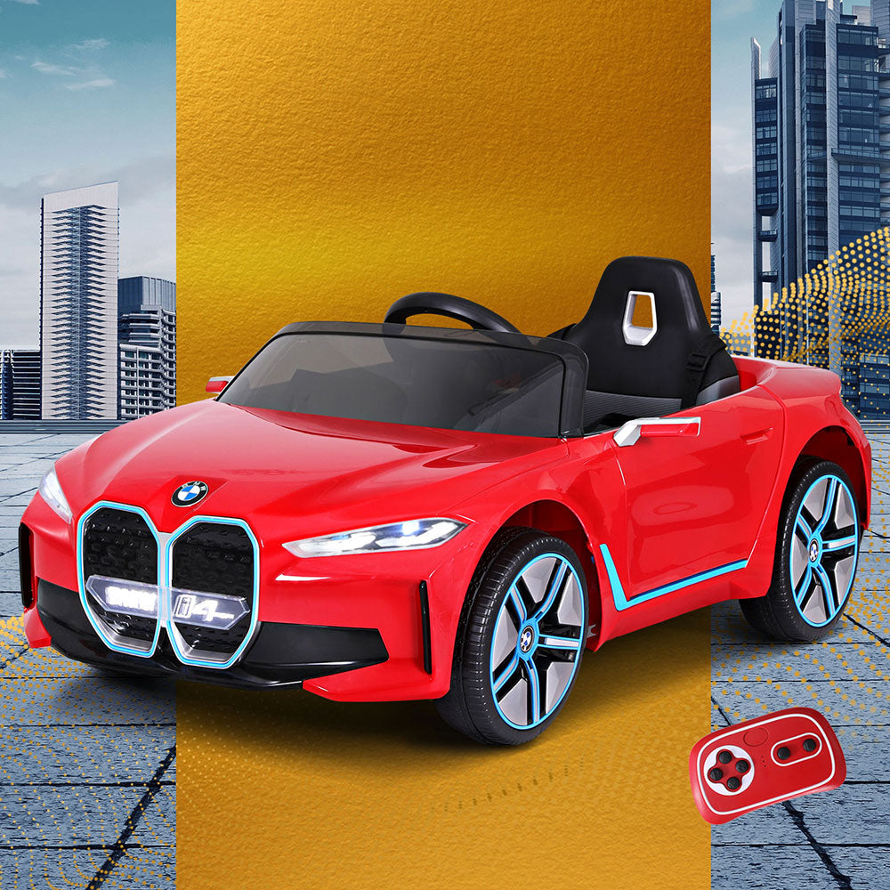 BMW I4 Licensed Kids Ride On Car Electric Remote Control 12V Red