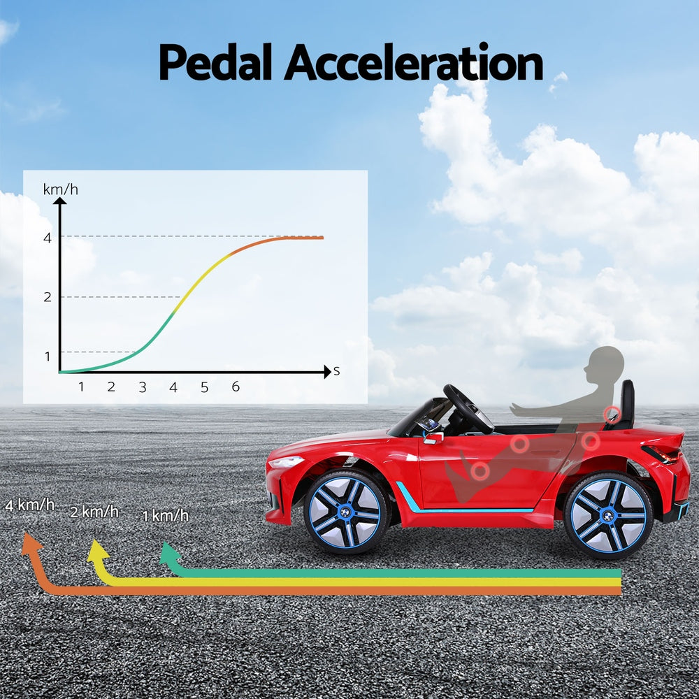 BMW I4 Kids Ride-On Car 12V Electric Remote Control Red