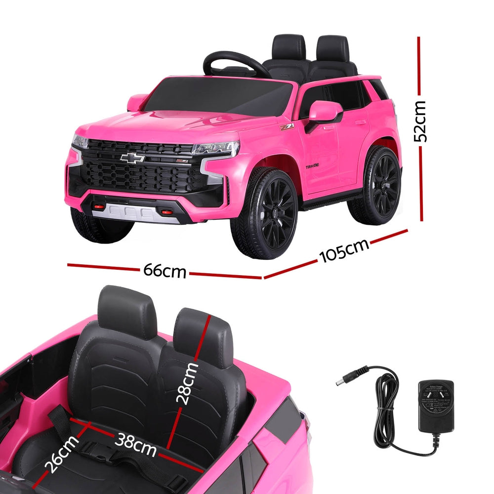 Chevrolet Tahoe Kids Ride On Car 12V Electric Pink