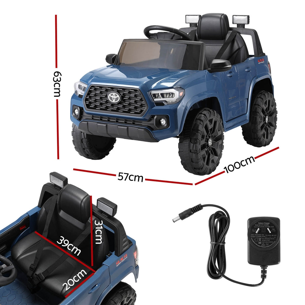 Toyota Tacoma Kids Electric Ride-On Car 12V Blue Remote Control