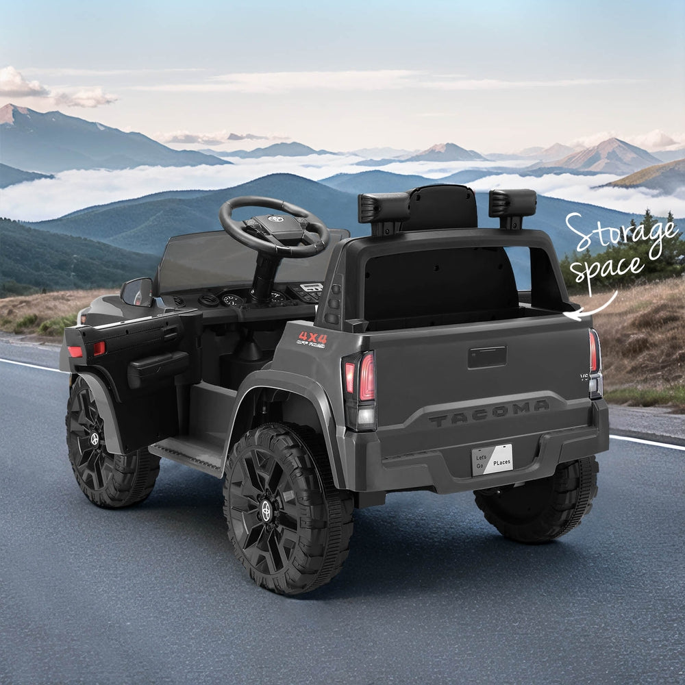 Toyota Tacoma Kids Electric Ride-On Car 12V Grey