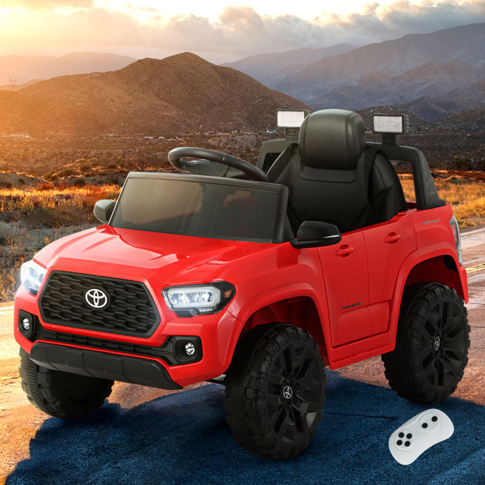 Toyota Tacoma Kids Electric Ride-On Car 12V Remote Red