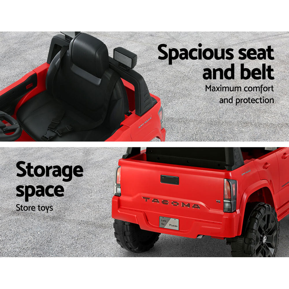 Toyota Tacoma Kids Electric Ride-On Car 12V Remote Red