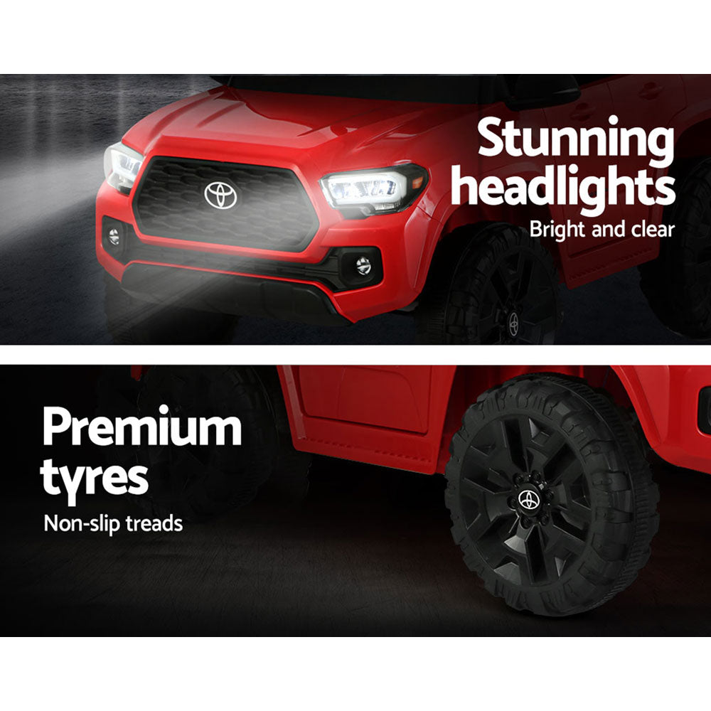 Toyota Tacoma Kids Electric Ride-On Car 12V Remote Red