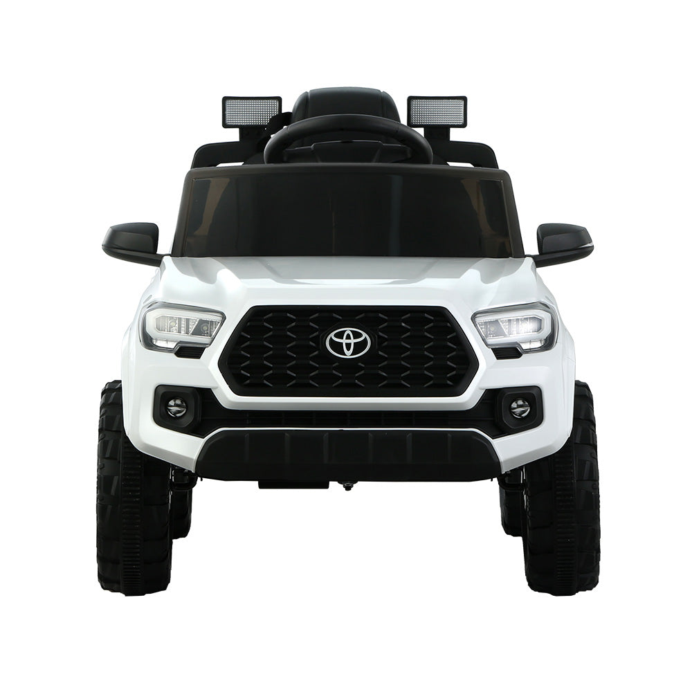 Toyota Tacoma Kids Electric Ride-On Car 12V White Remote Control