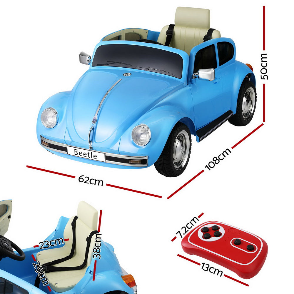 Volkswagen Beetle Kids Electric Ride-On Car 6V Blue