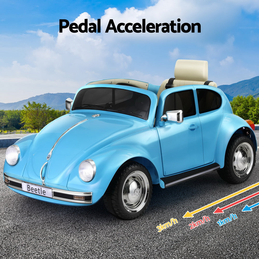 Volkswagen Beetle Kids Electric Ride-On Car 6V Blue