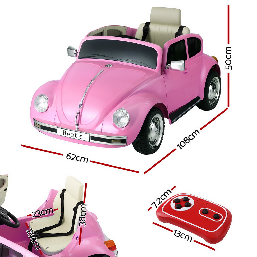 Volkswagen Beetle Kids Ride On Car Electric 6V Pink