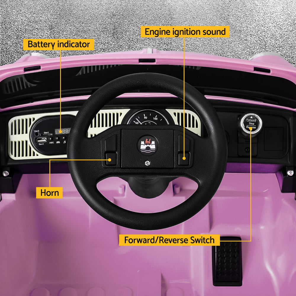 Volkswagen Beetle Kids Ride On Car Electric 6V Pink