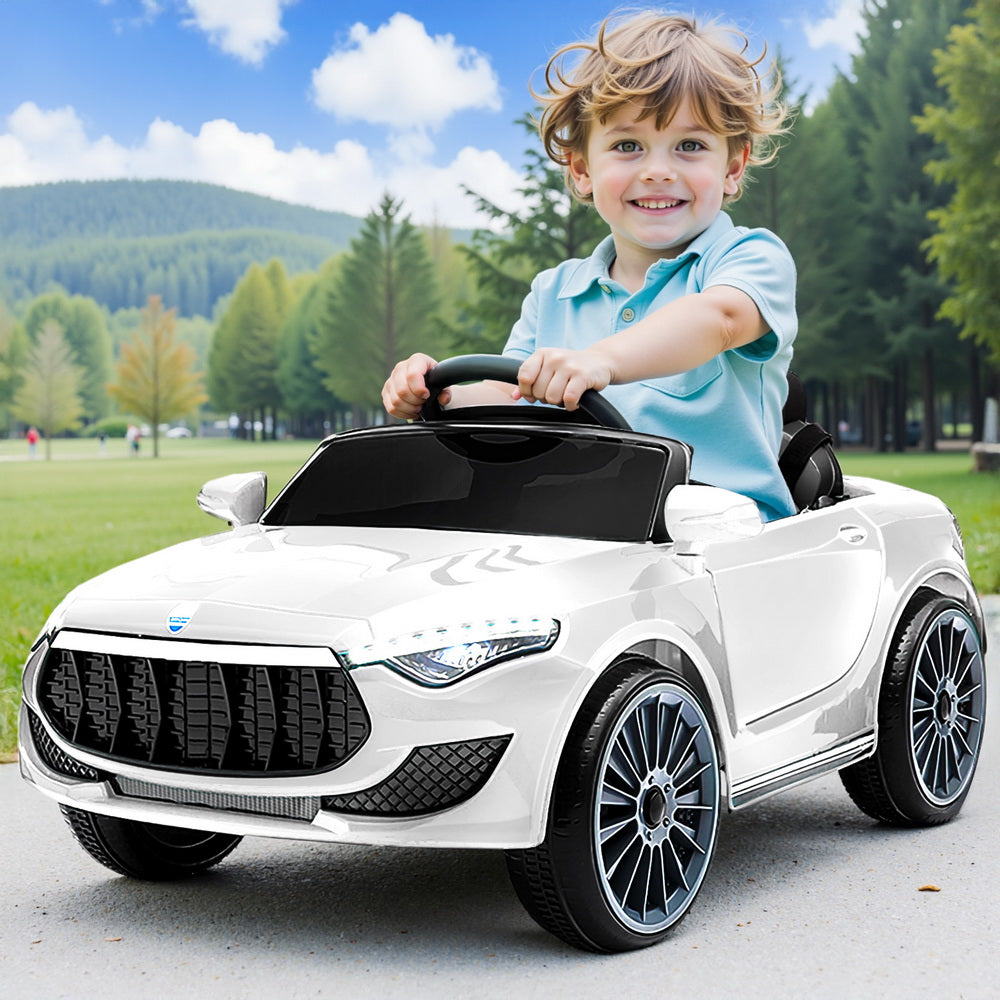 Rigo Kids Electric Ride On Car 12V Remote Control White