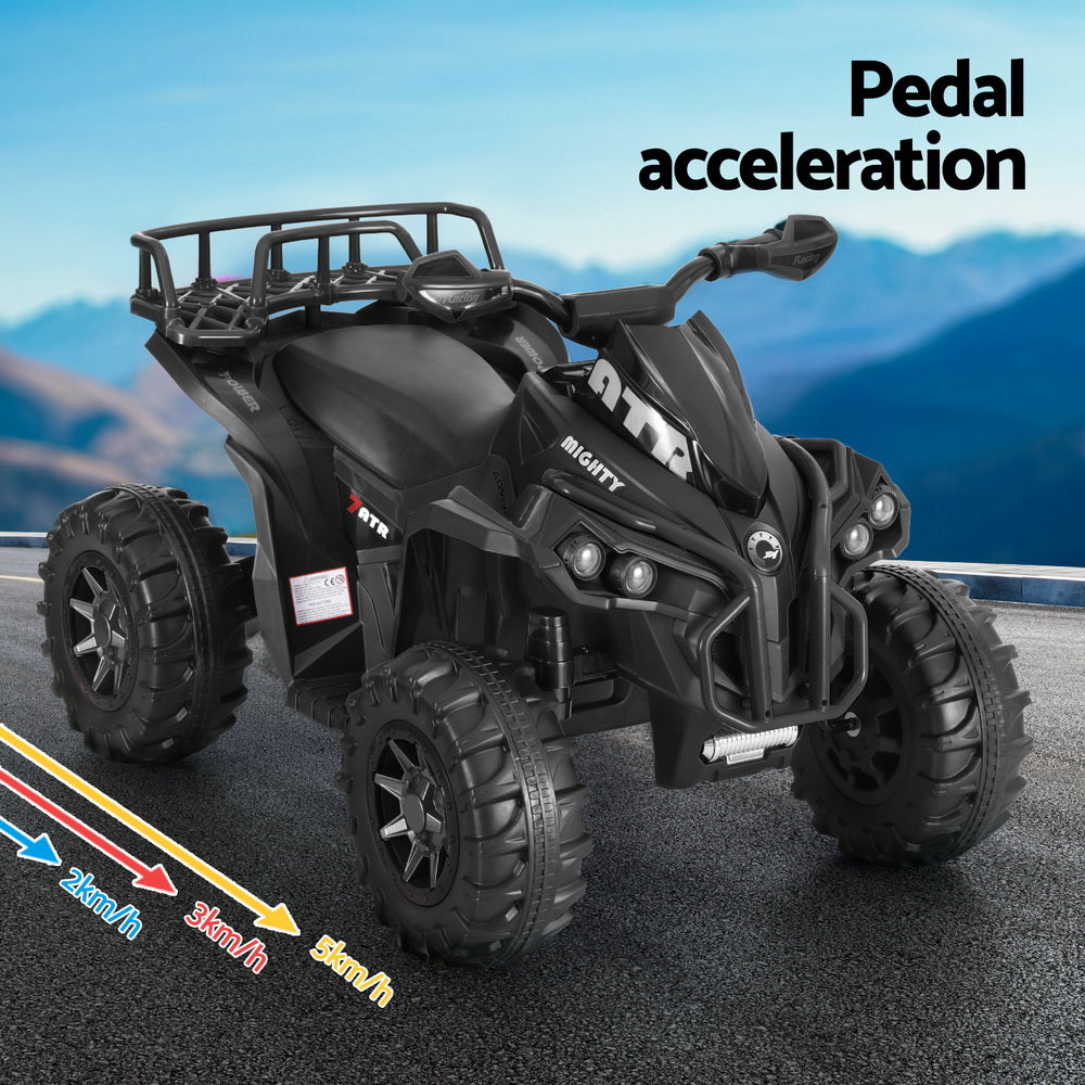 Rigo 12V Kids Electric ATV Quad Bike Black