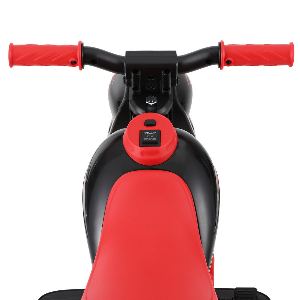 Rigo Kids Electric Ride-On Motorbike 6V Red with Bubble Maker