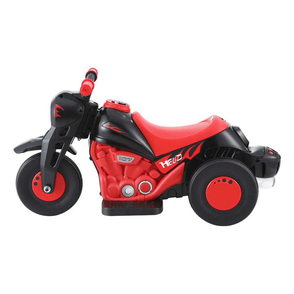 Rigo Kids Electric Ride-On Motorbike 6V Red with Bubble Maker