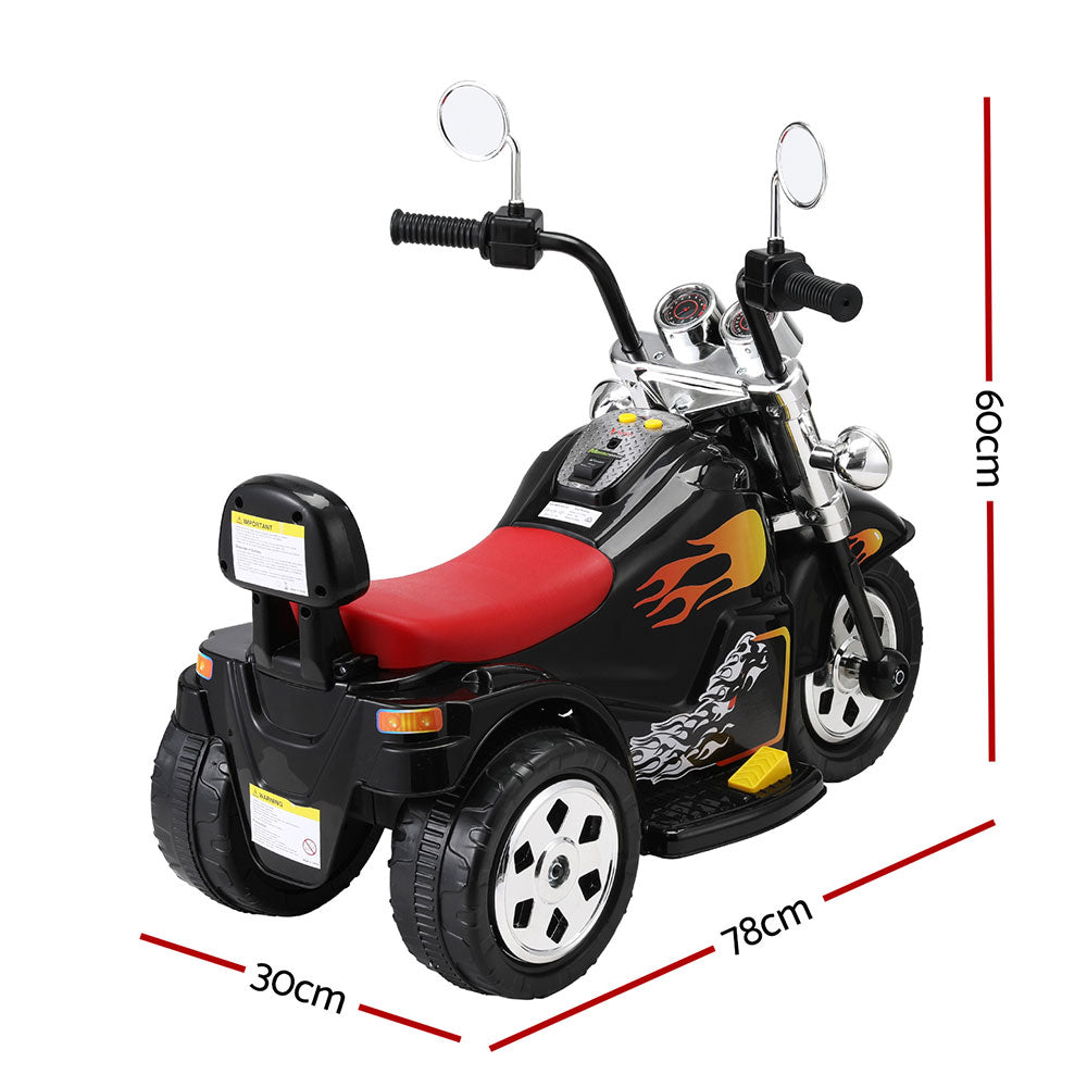 Rigo Kids Electric Ride On Motorbike 6V Black