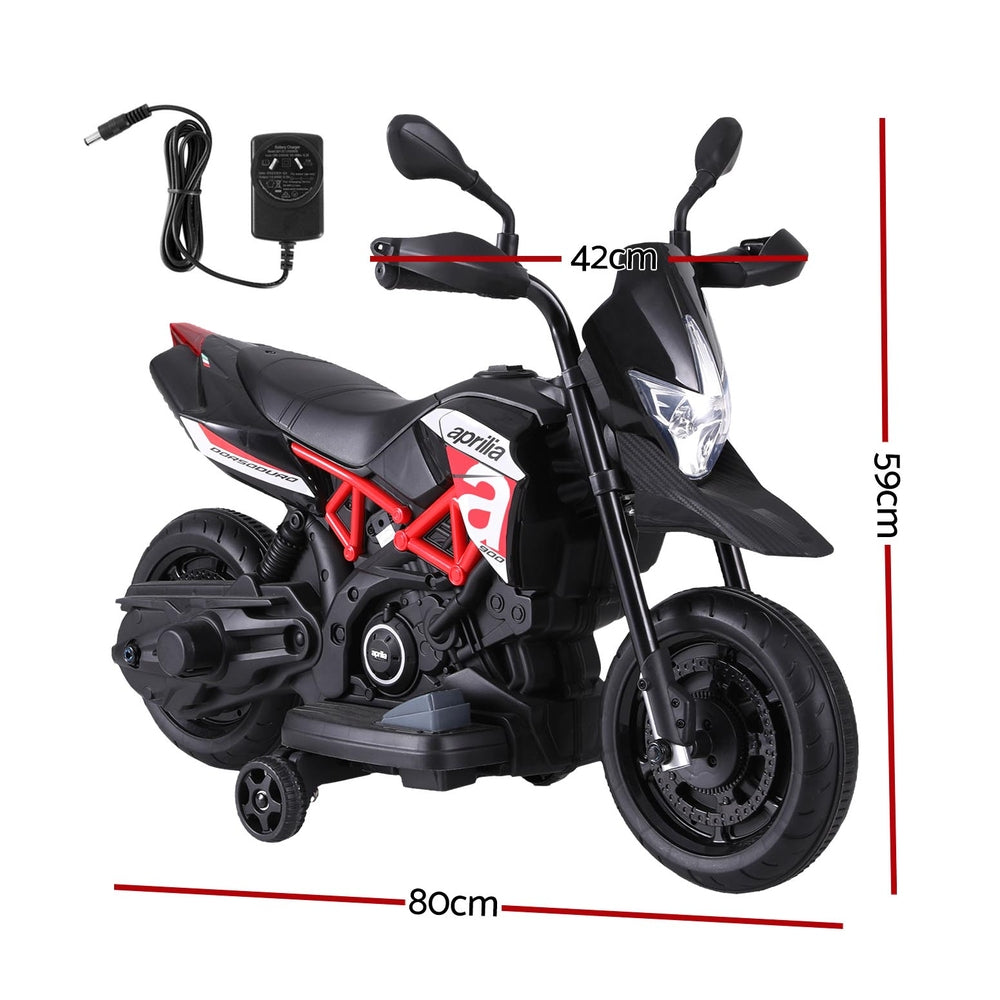 Aprilia Dorsoduro 900 Kids Electric Ride-On Motorbike Black