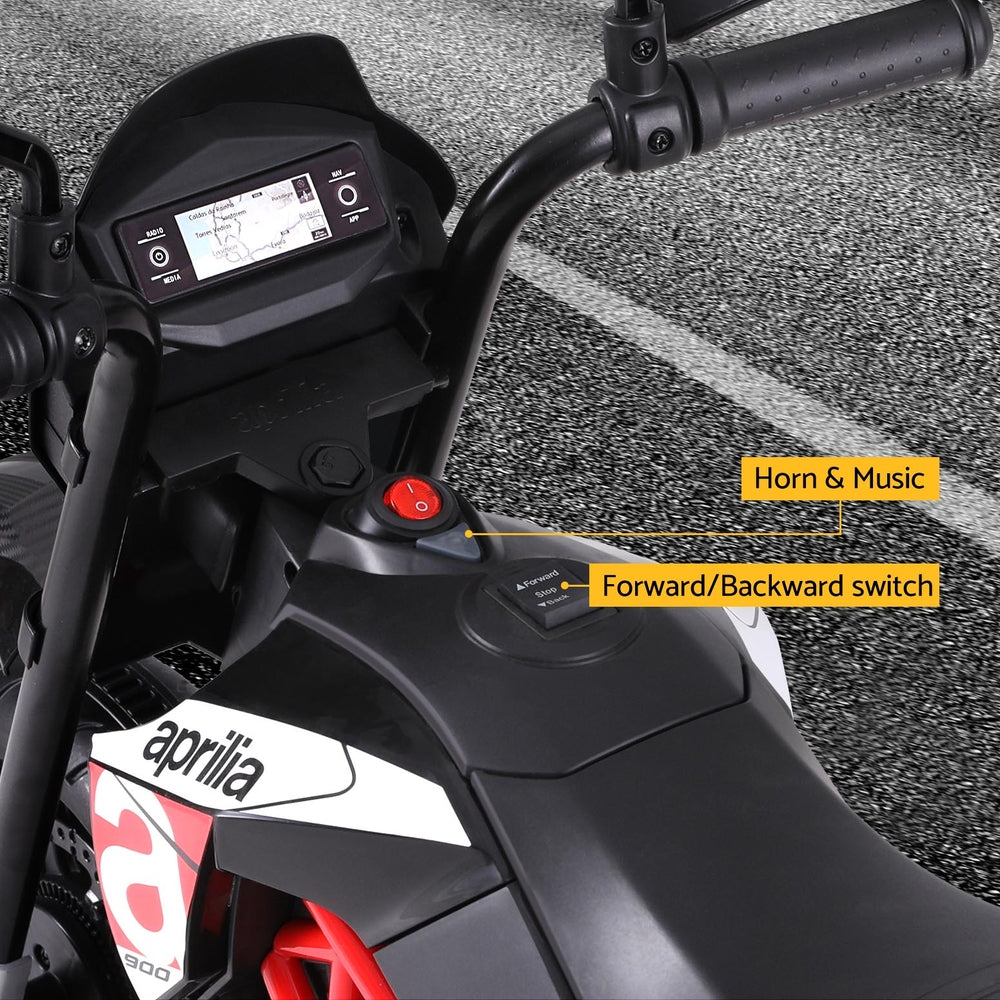 Aprilia Dorsoduro 900 Kids Electric Ride-On Motorbike Black